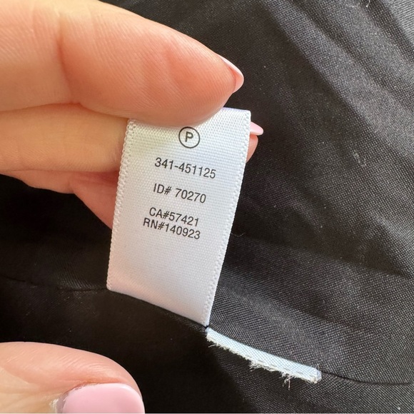 LOFT Black Wool Blend Funnel Neck Coat - Picture 7 of 8